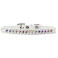 Petpal One Row Confetti Puppy Collar; White - Size 12 PE856087